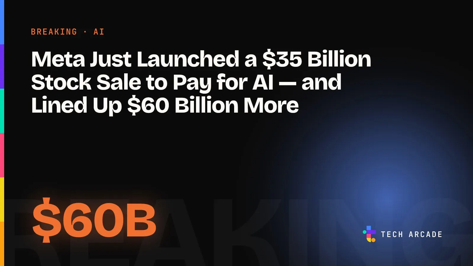 Meta Just Launched a $35 Billion Stock Sale to Pay for AI — and Lined Up $60 Billion More — Tech Arcade