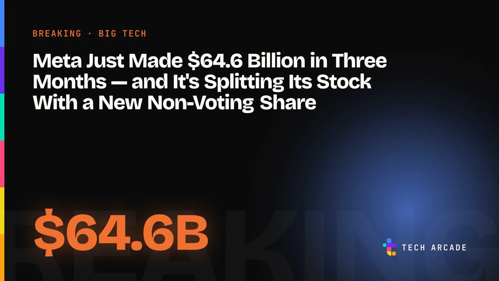 Meta Just Made $64.6 Billion in Three Months — and It's Splitting Its Stock With a New Non-Voting Share — Tech Arcade