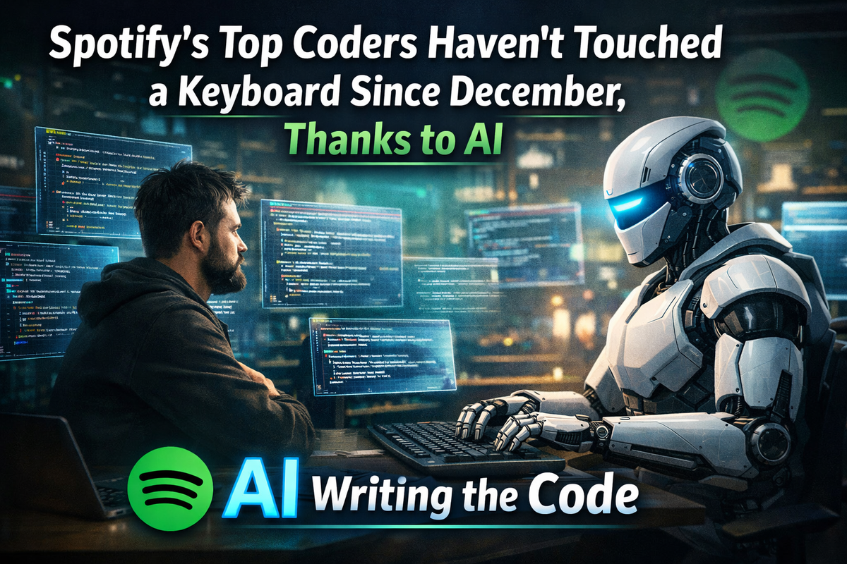 Spotify's Top Coders Haven't Touched a Keyboard Since December, Thanks to AI
